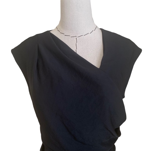 Helmut Lang Draped Black Mini Dress Size 0 - Picture 3 of 12